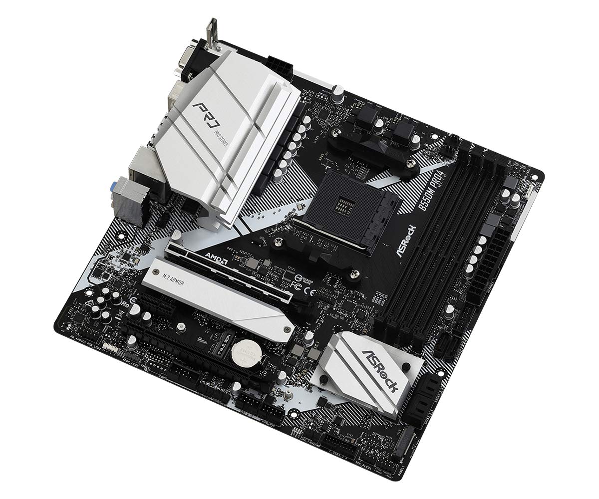 ASRock B550M PRO4 AM4 AMD B550 SATA 6Gb/s Micro ATX AMD