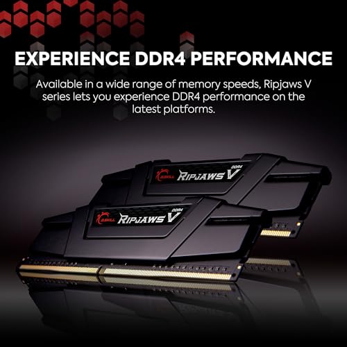メモリー G.Skill Ripjaws V DDR4 3200 64GB G.SKILL Ripjaws V Series (XMP) DDR4 RAM 64GB (2x32GB) 3200MT
