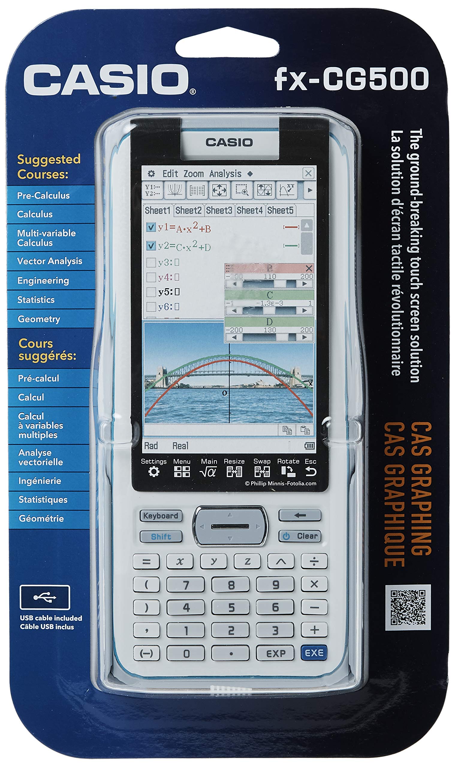 Casio Touchscreen with Stylus Graphing Calculator, 4.8 (fx