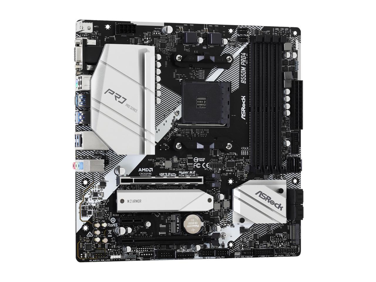 ASRock B550M PRO4 AM4 AMD B550 SATA 6Gb/s Micro ATX AMD